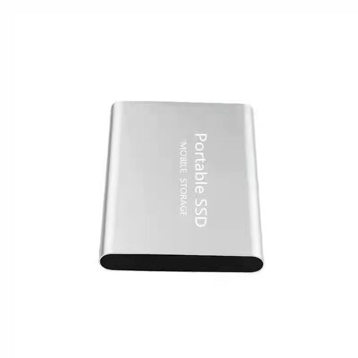 Външен хард диск SSD, Алуминиев, Преносим, USB 3.1, 2TB, Сребрист