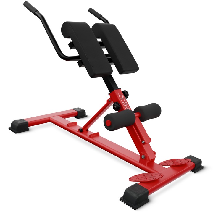 Banca de antrenament la domiciliu, 4FIZJO, echipament revolutionar, inaltime reglabila pentru a satisface orice cerinta, antrenament muscular abdominal, design pliabil, greutate maxima 120 kg, rosu/negru
