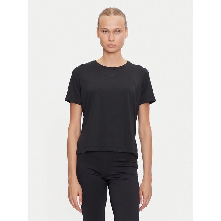 4F Tricou tehnic 4FWAW24TFTSF1012 Negru Loose Fit, Poliester
