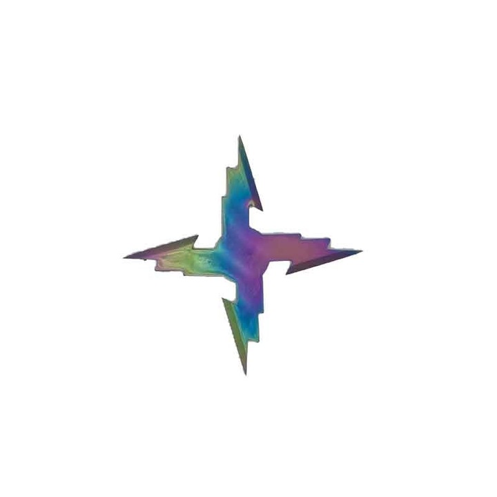 Steluta ninja pentru aruncat la tinta, din otel, fade, 4 colturi, 6 cm, dalimag