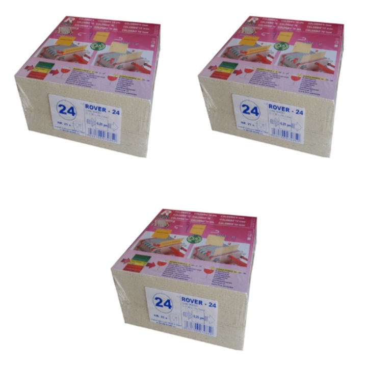 Set 75 placi filtrante 20x20 cm Rover 24, etapa 3, filtrare superfina, 0.25 microni, 004207, Italia