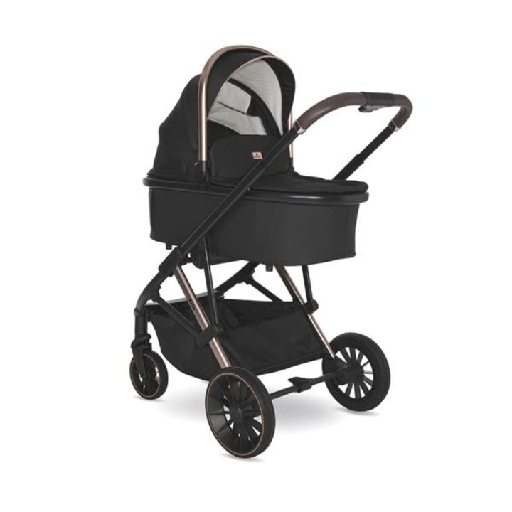 Carucior Set 3 in 1, Lorelli, Aria, cosulet auto Aria Luxe 40-87 cm inclus, multiple accesorii, Black