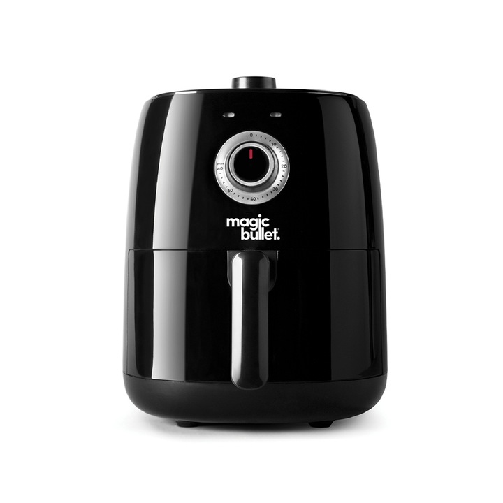 Friteuza cu aer cald, fara ulei, Magic Nutribullet MBA021B, 1300W, 2.5L, tehnologie de convectie 360°, 6 programe de gatire, timer, temperatura ajustabila, negru