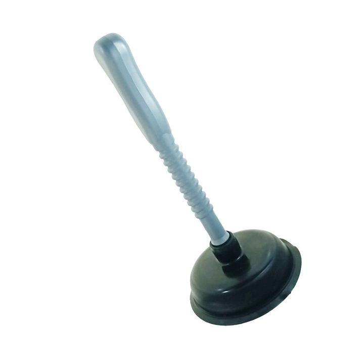 Pompa cu ventuza de 160 mm din cauciuc, pentru desfundat scurgerea chiuveta si dus, YT-600, cu maner de 300 mm