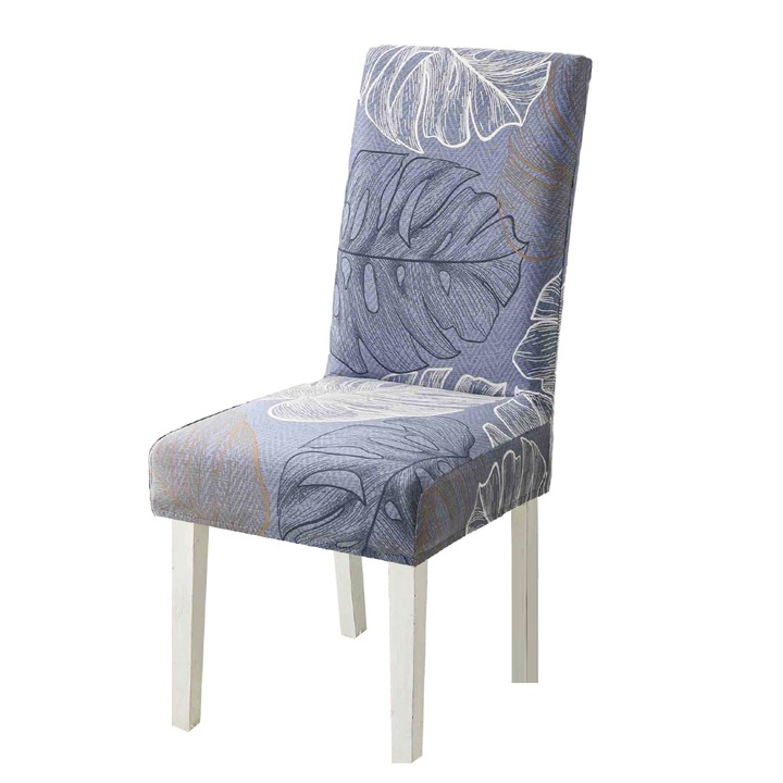 Комплект 6 универсални калъфа за столове, памук и еластан, HS6-38, щампа, 55 х 45 см