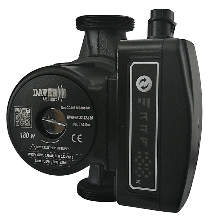 Daver Low Energy 32/12-180 elektronikus keringtető szivattyú változtatható fordulatszámmal és három előre beállított üzemmóddal