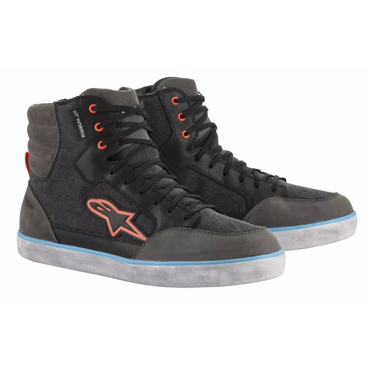 Мото Боти Alpinestars J-6 WP Canvas, цвят черен/сив/оранжев, размер 40.5
