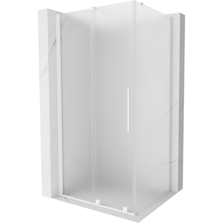 Mexen Velar cabina de dus glisanta 90 x 110 cm, inghetat, alb - 871-090-110-31-20