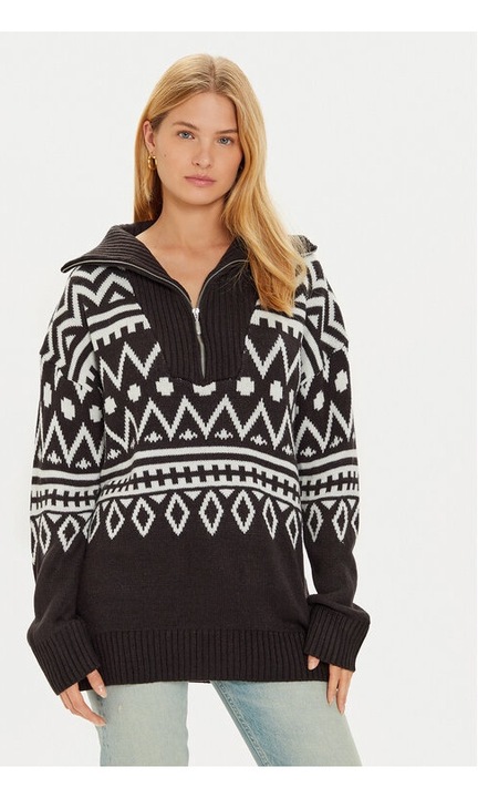 Brave Soul Pulover LK-230NAVHO Negru Regular Fit, Acril