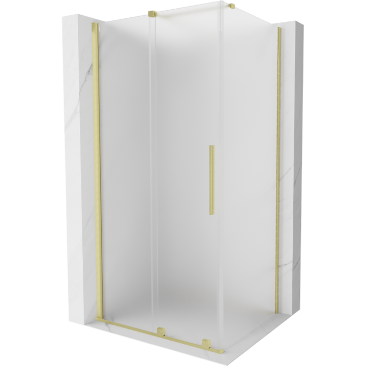 Mexen Velar cabina de dus glisanta 100 x 110 cm, mat, auriu periat - 871-100-110-31-55