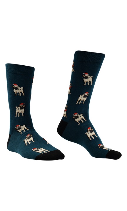 Sosete dama colorate inalte, PUG, multicolor, Marime 36-40