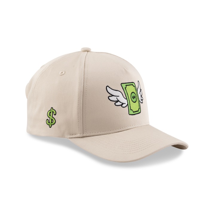 Sapca Dollar Bill, reglabila, crem