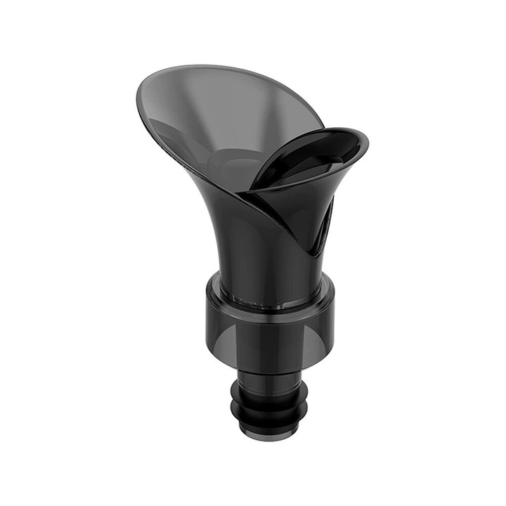 Dop pentru sticla de vin, multifunctional, 2 in 1, turnare si pastrarea vinului, plastic/silicon, negru, Dactylion®