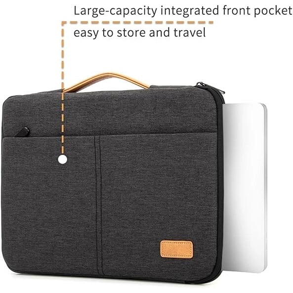 Husa universala tableta 13.3-14inch tip mapa, JENOUS®, Shock-Absorbing Technology, Eco-friendly Business Design, Negru