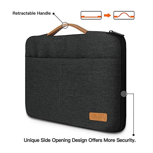 Husa universala tableta 13.3-14inch tip mapa, JENOUS®, Shock-Absorbing Technology, Eco-friendly Business Design, Negru