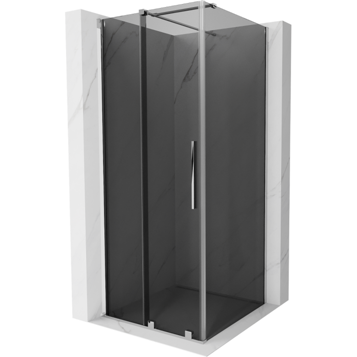 Mexen Velar cabina de dus glisanta 110 x 110 cm, grafit, crom - 871-110-110-41-01