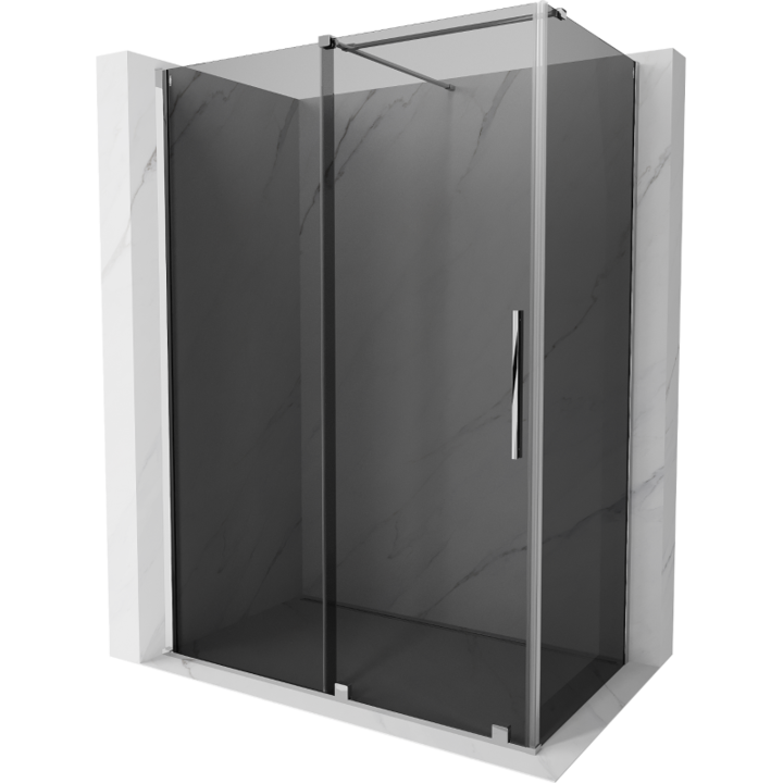 Mexen Velar cabina de dus glisanta 160 x 85 cm, grafit, crom - 871-160-085-41-01
