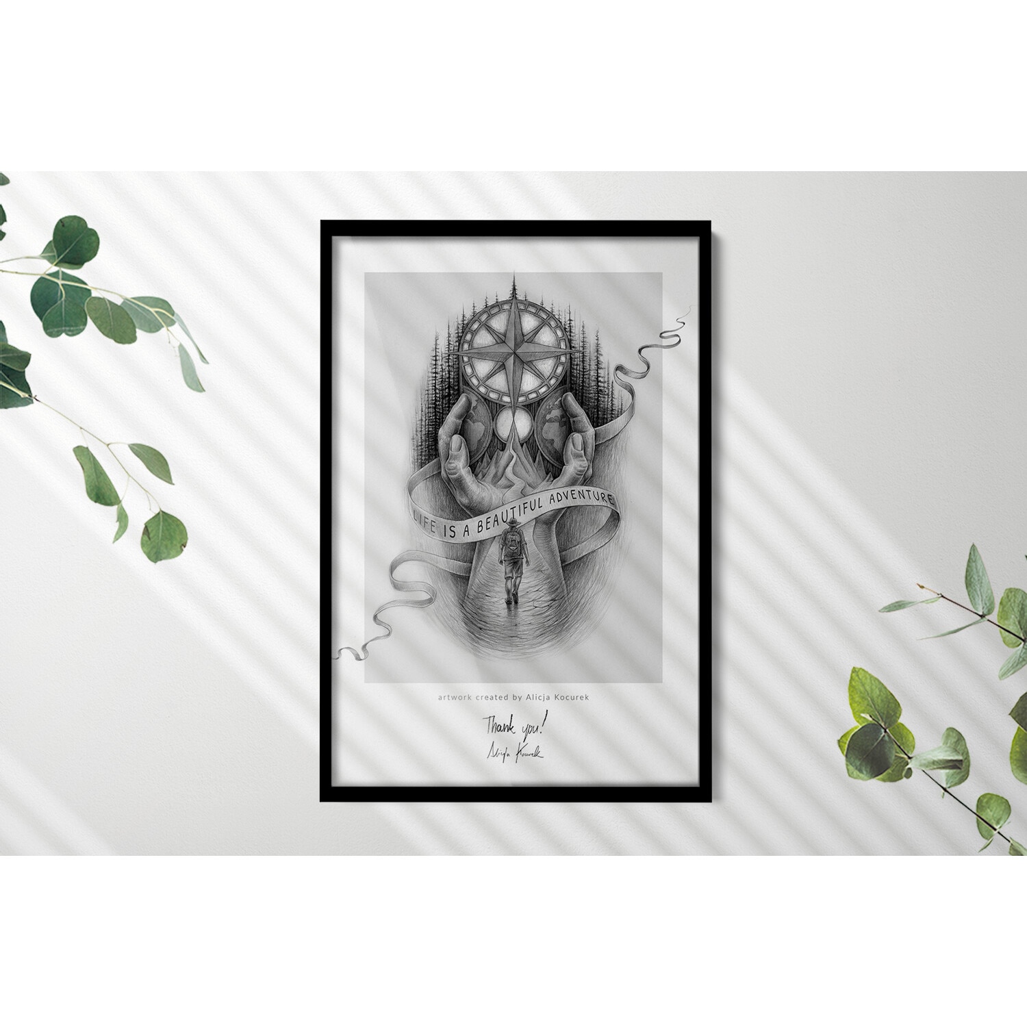 Rama foto, Wallfluent, Negru, 40x60, 01077079003020028132 - eMAG.ro