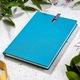 Agenda USB, piele PU, format 16x22 cm, turquoise, Unika