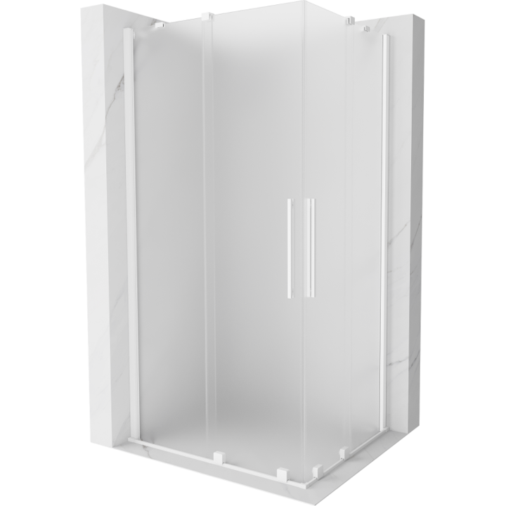 Mexen Velar Duo cabina de dus glisanta 100 x 90 cm, mat, alba - 871-100-090-32-20