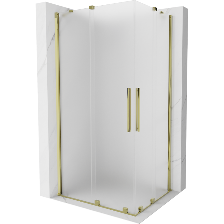 Mexen Velar Duo cabina de dus glisanta 100 x 90 cm, inghetata, aurie - 871-100-090-32-50