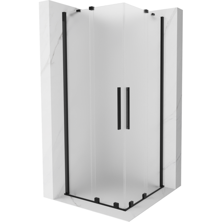 Mexen Velar Duo cabina de dus glisanta 90 x 90 cm, mat, negru - 871-090-090-32-70