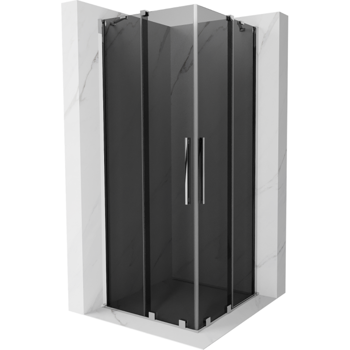 Mexen Velar Duo cabina de dus culisanta 80 x 80 cm, grafit, crom - 871-080-080-42-01