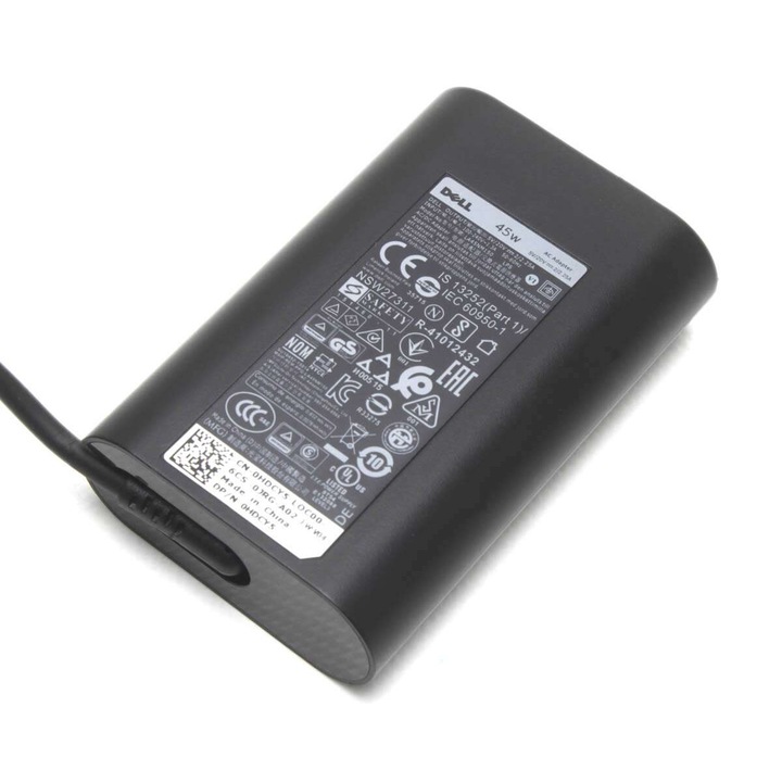 Töltő Dell 0HDCY5 45 W USB C csatlakozóhoz, 492 BBUU 45 W USB C csatlakozó, 492 BBWZ 45 W USB C csatlakozó, 689C4 45 W USB C csatlakozó, HA45NM150 45 W USB C csatlakozó