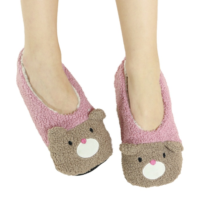 Papuci de camera pufosi 31152-4roz 110496, Roz, 36-39