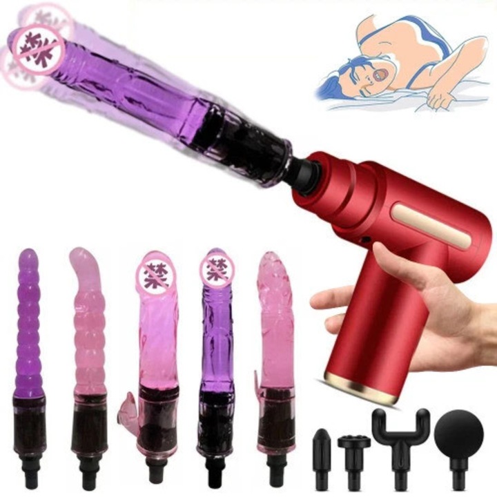 Set vibrator cu ecran LCD, Nicerpro 9 dildo-uri, stimulare clitoridiana, 17.5x23cm