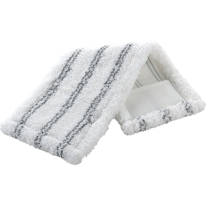 Rezerva pentru mop plat, microfibra, alb, 135 x 440 mm