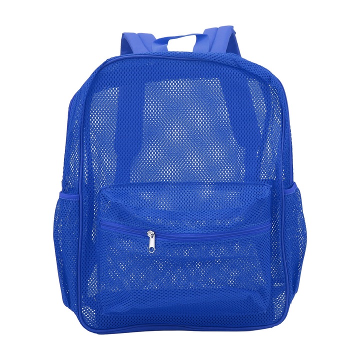 Rucsac din plasa, Cozevdnt, mare capacitate, lavabil, albastru, 43x32cm
