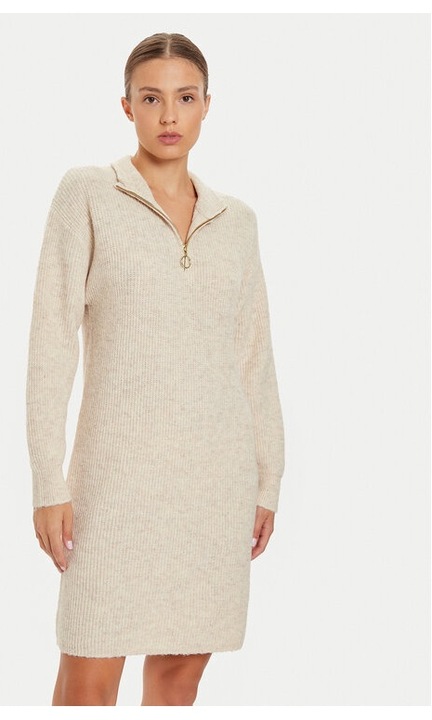 ONLY Плетена рокля Токио 15335831 Бежова Свободна кройка, Полиестер