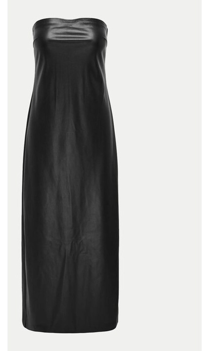 ONLY Рокля от изкуствена кожа Esther 15334722 Черна, с прилепнала кройка, еко кожа