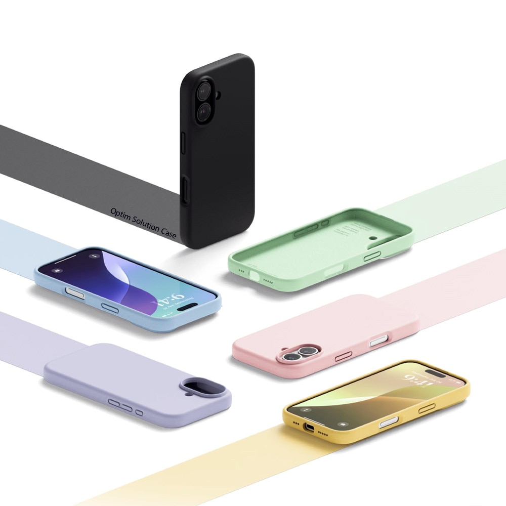 Husa Protectie Soft-Touch Silicon cu Microfibra pentru Apple iPhone 16, OPTIM SOLUTION, Incarcare Wireless, High Quality Soft Material, Premium Fiber Lining, Stylish Anti-Slip Design, Roz Aprins