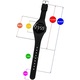 Ceas sportiv digital pentru copii, impermeabil, cu iluminare LED, alarma, cronometru, pedometru, curea din silicon, negru
