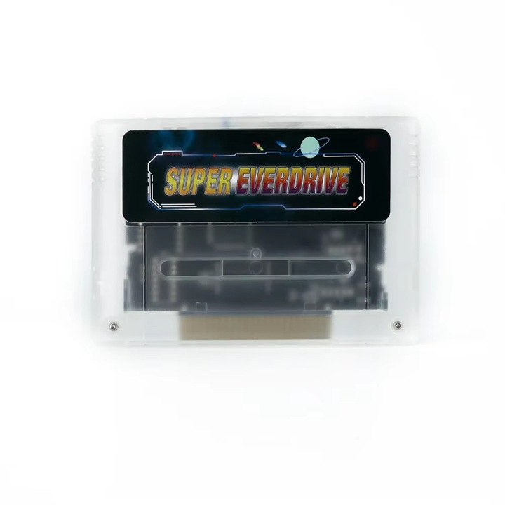 Flashcart SuperEverDrive V1 pentru consola Super Famicom, Super Nintendo, 8GB Microsd, 3000 jocuri, Transparent