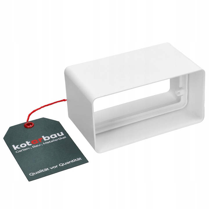 Conector de ventilatie Kotarbau, Plastic, 114x66x59 mm, Alb