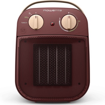 Aeroterma Rowenta My Nomad SO8231F0, 1800W, termostat reglabil, mod Eco, mod Turbo, maner pentru transport, protectie IP 21 pentru utilizarea in baie, oprire automata, rosu