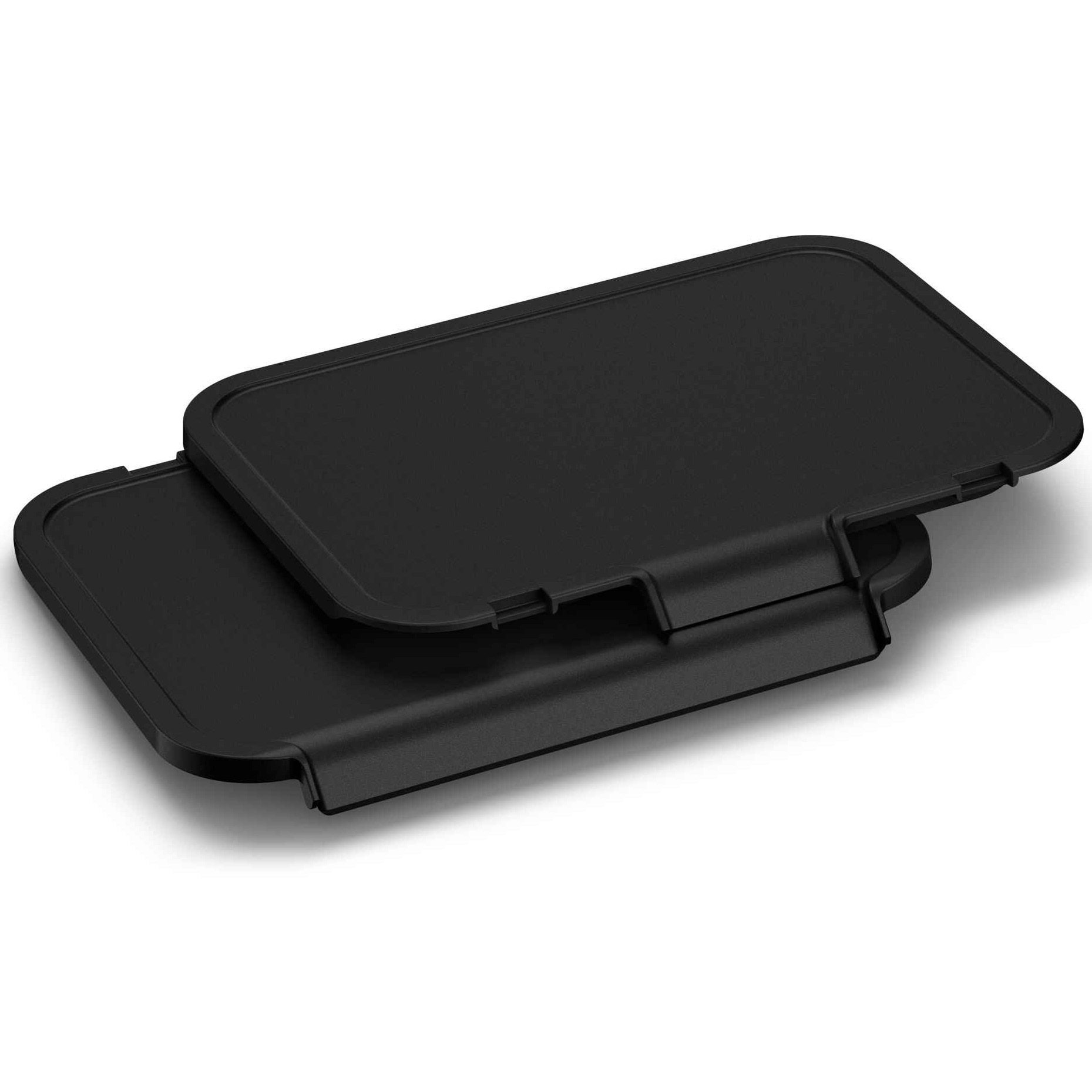 Set 2 plite plancha Tefal XA733810, compatibile cu gratarul electric OptiGrill 4 in 1 si Optigrill 2 in 1, seriile GC774xx, GC773xx, GC772xx, invelis antiaderent, negru