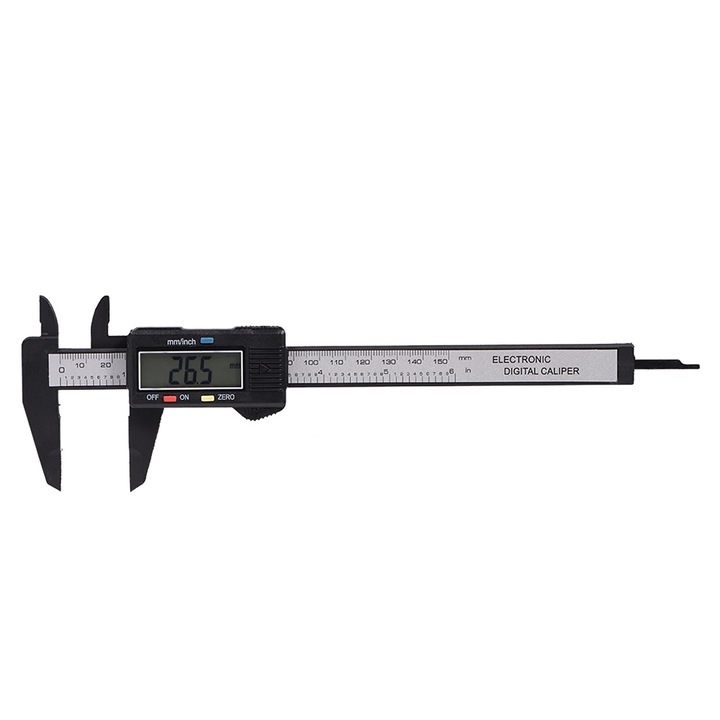 Caliper digital Enforose, 0-150mm, ecran LCD mare, negru, 23.8x7.7cm