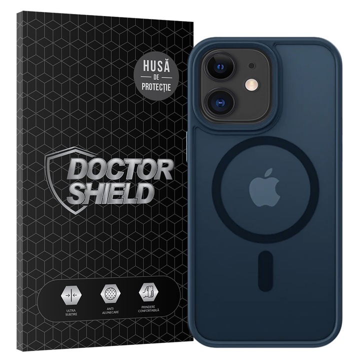 Husa de Protectie, Compatibila Apple iPhone 11, Doctor Shield Fantom, MagSafe - Albastru