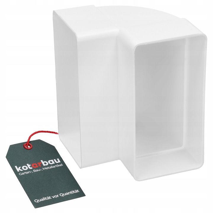 Cot de ventilatie vertical, Kotarbau, Plastic, Conducta plata, 90mm, 113mm, Alb