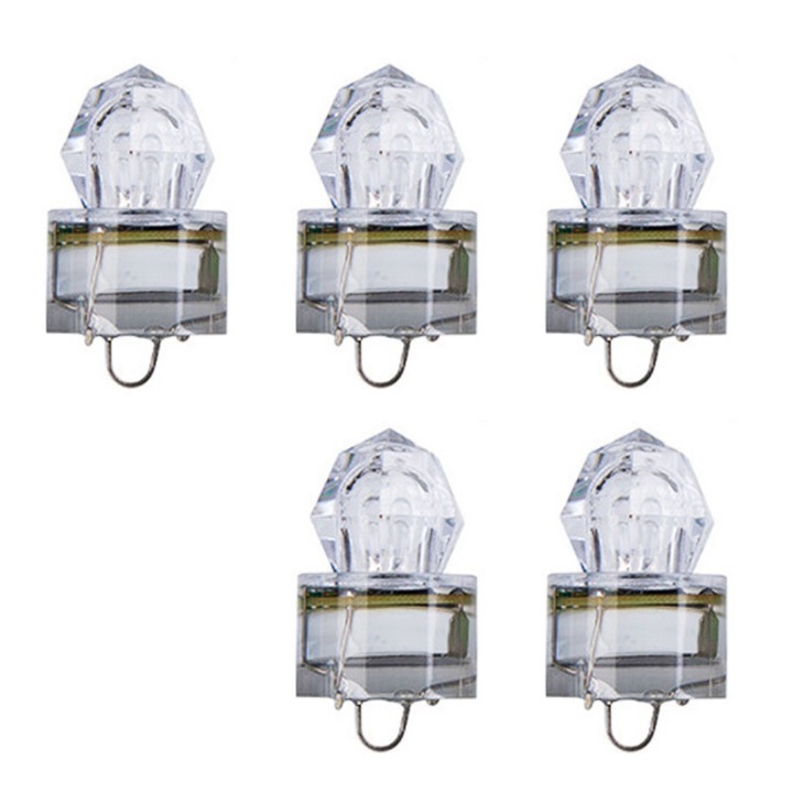 Accesorii pescuit QttvbTna, lumini activare in apa, rezistent la presiune, pentru pescuit adanc, multicolor