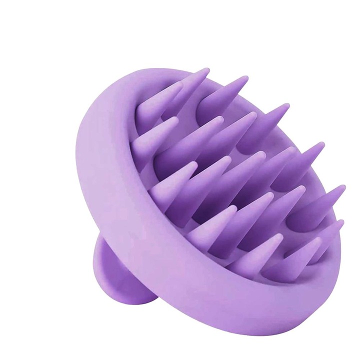 Четка за масаж на скалпа, Jormftte, Silicone, Violet