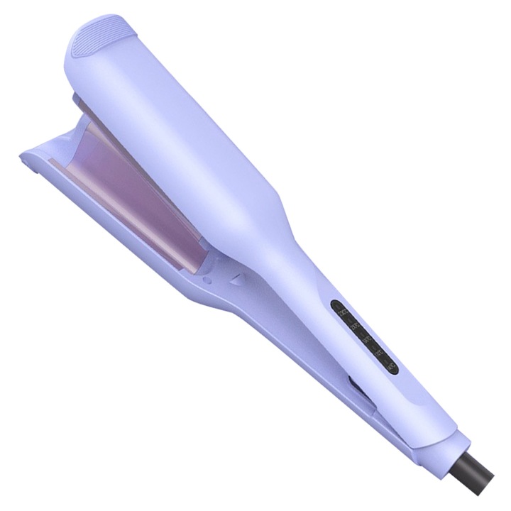 Ondulator Zeaicos, model Deep V, 28x6.5cm, temperatura 140-230, culoare mov/bej
