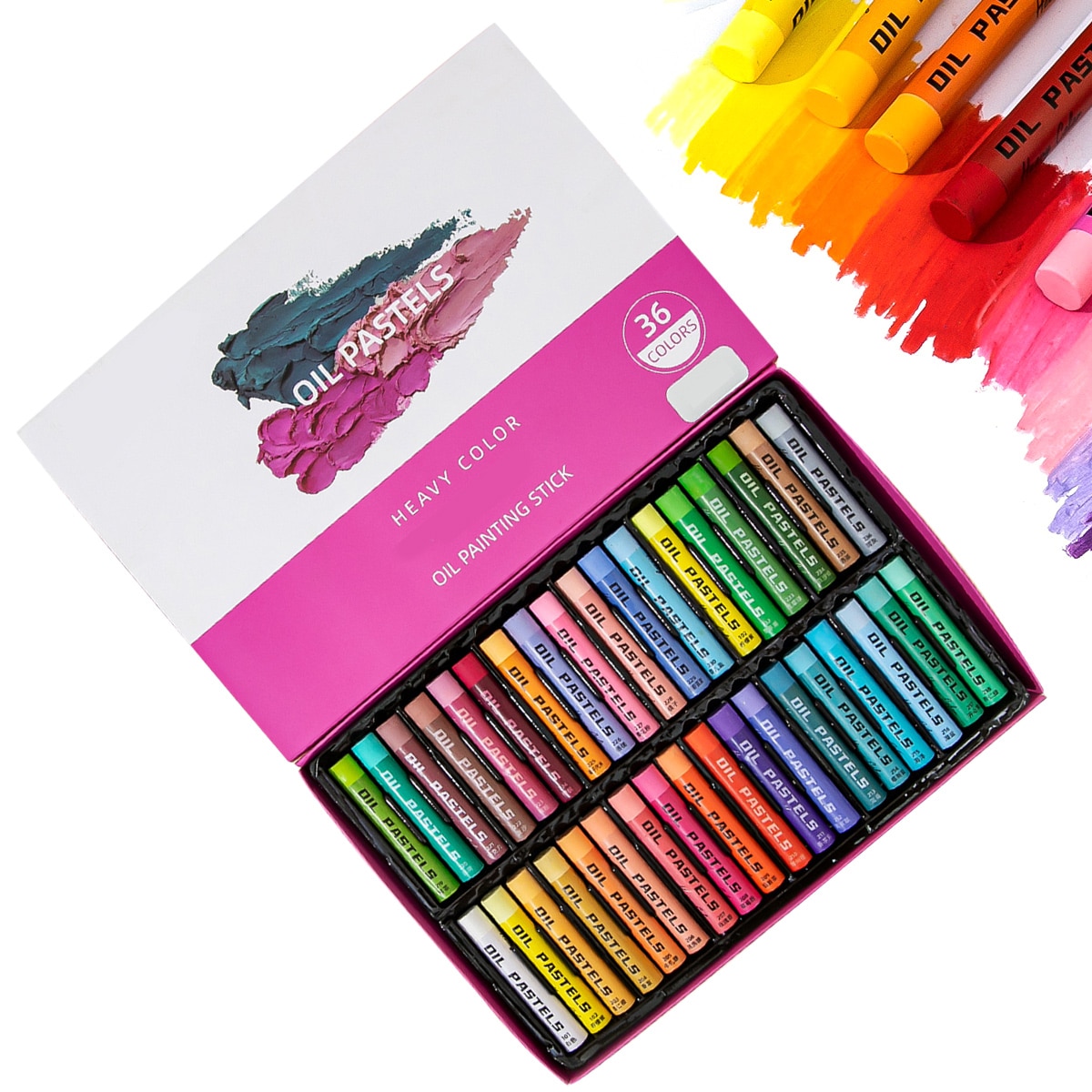 Set culori pastel, BGHYHYHI, 36 culori asortate, non-toxic