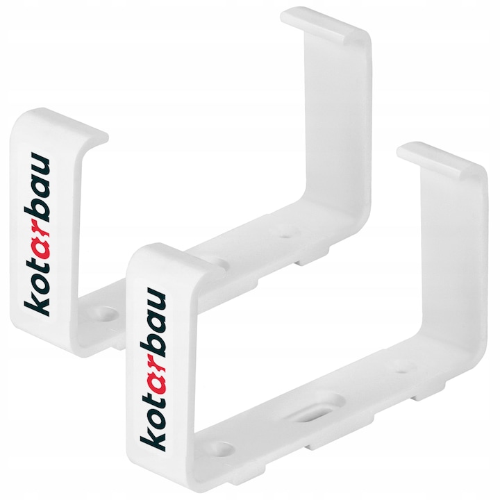 Set 2 conectori pentru canal plat, Kotarbau, Plastic, 110x55mm, Alb