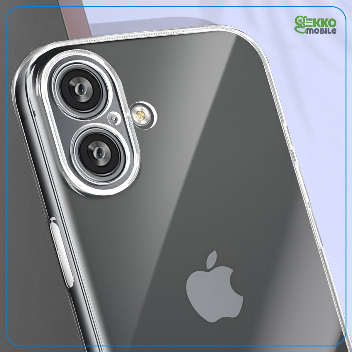 Husa pentru iPhone 16, Ultrasubtire, din silicon gel, Clear, cu decupaje dedicate pentru lentile, porturi si butoane, 0.3mm, Gekko, Transparenta