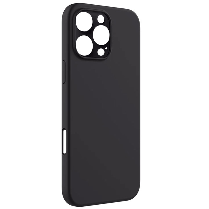 Husa iShield pentru iPhone 16 Pro Max, Mata, UltraSlim, Flexibila, anti-amprente, Protectie Slim si Eleganta cu decupaje dedicate, Neagra